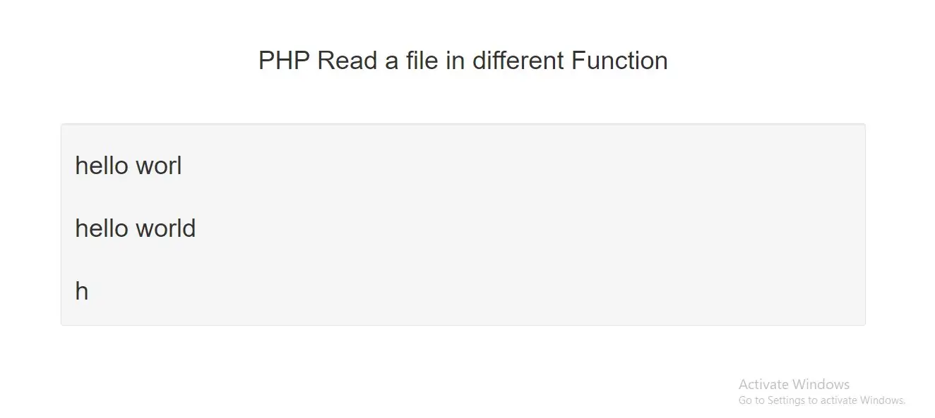 What Are Different Functions To Read A File Using PHP
